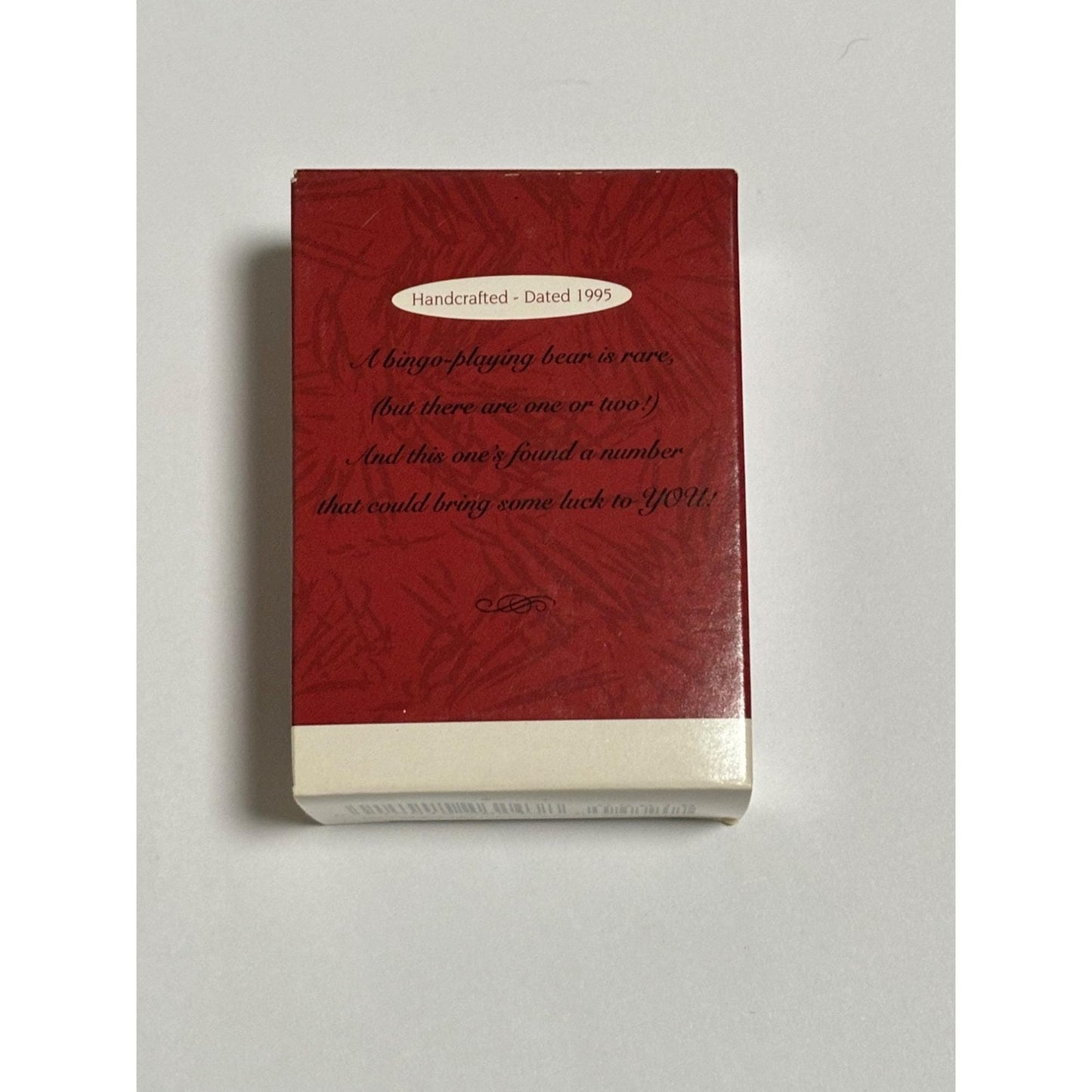 Vintage Hallmark Keepsake Ornament Bingo Bear 1995 Christmas