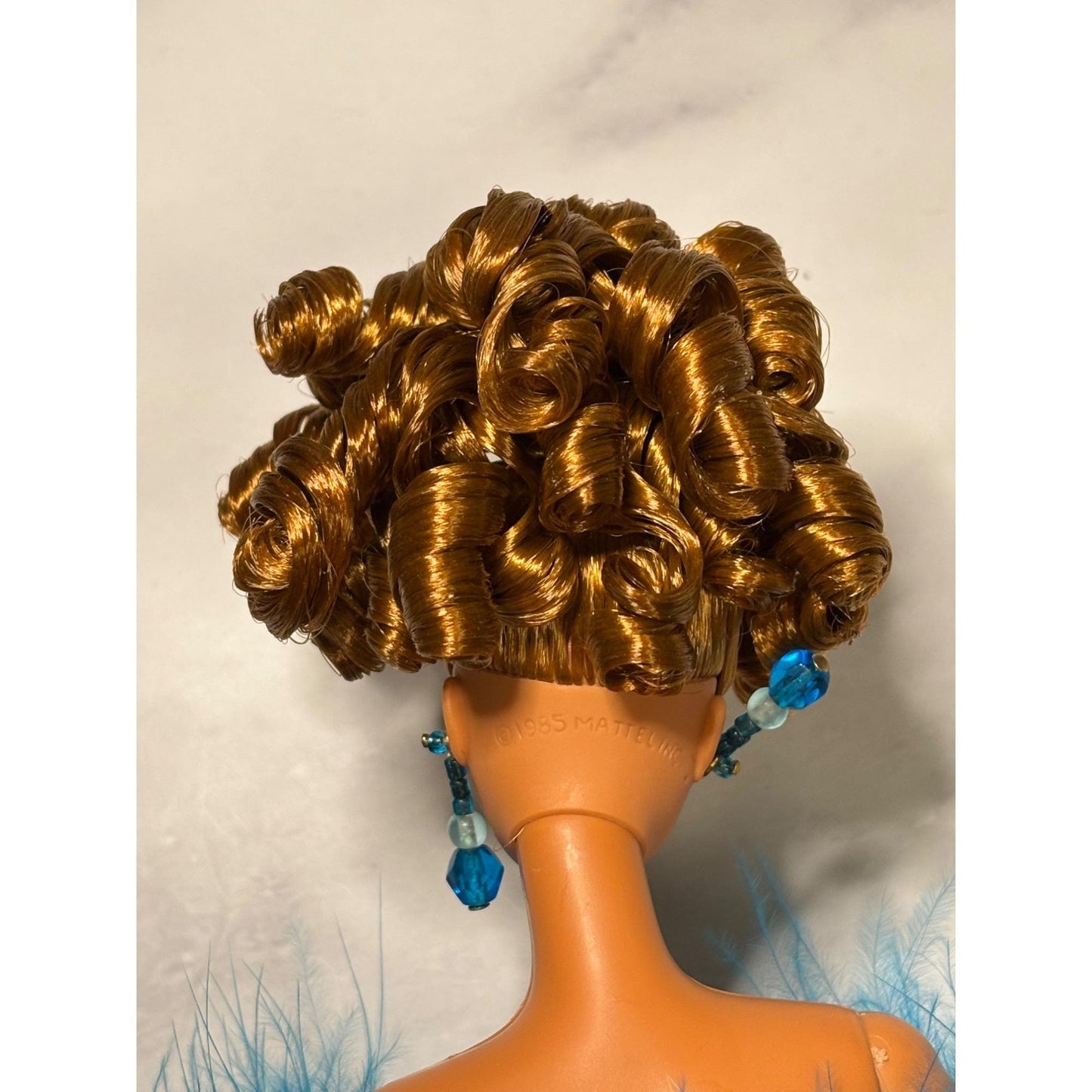 OOAK Barbie By Bruce A Nygren Custom Gown Hairdo Artist Designer Doll Blue