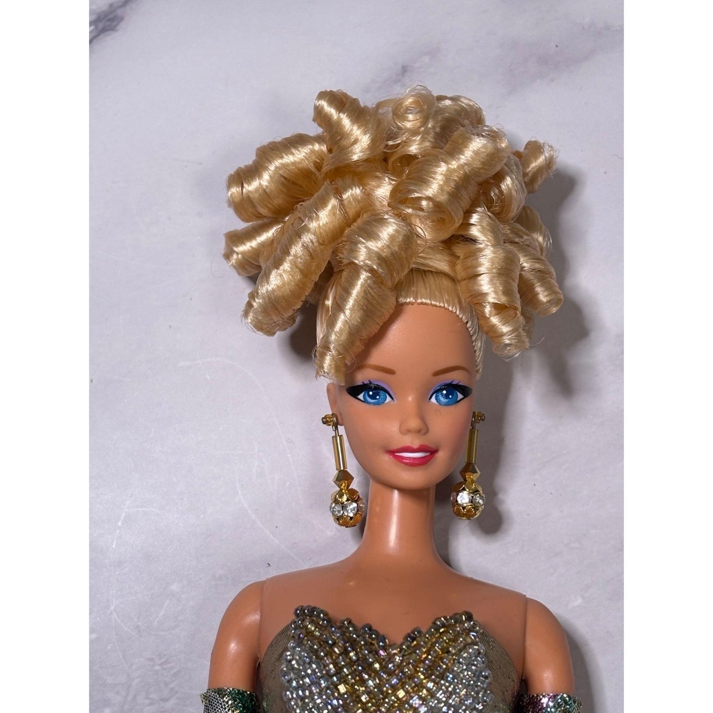 OOAK Barbie By Bruce A Nygren Custom Gown Hairdo Artist Designer Doll rainbow