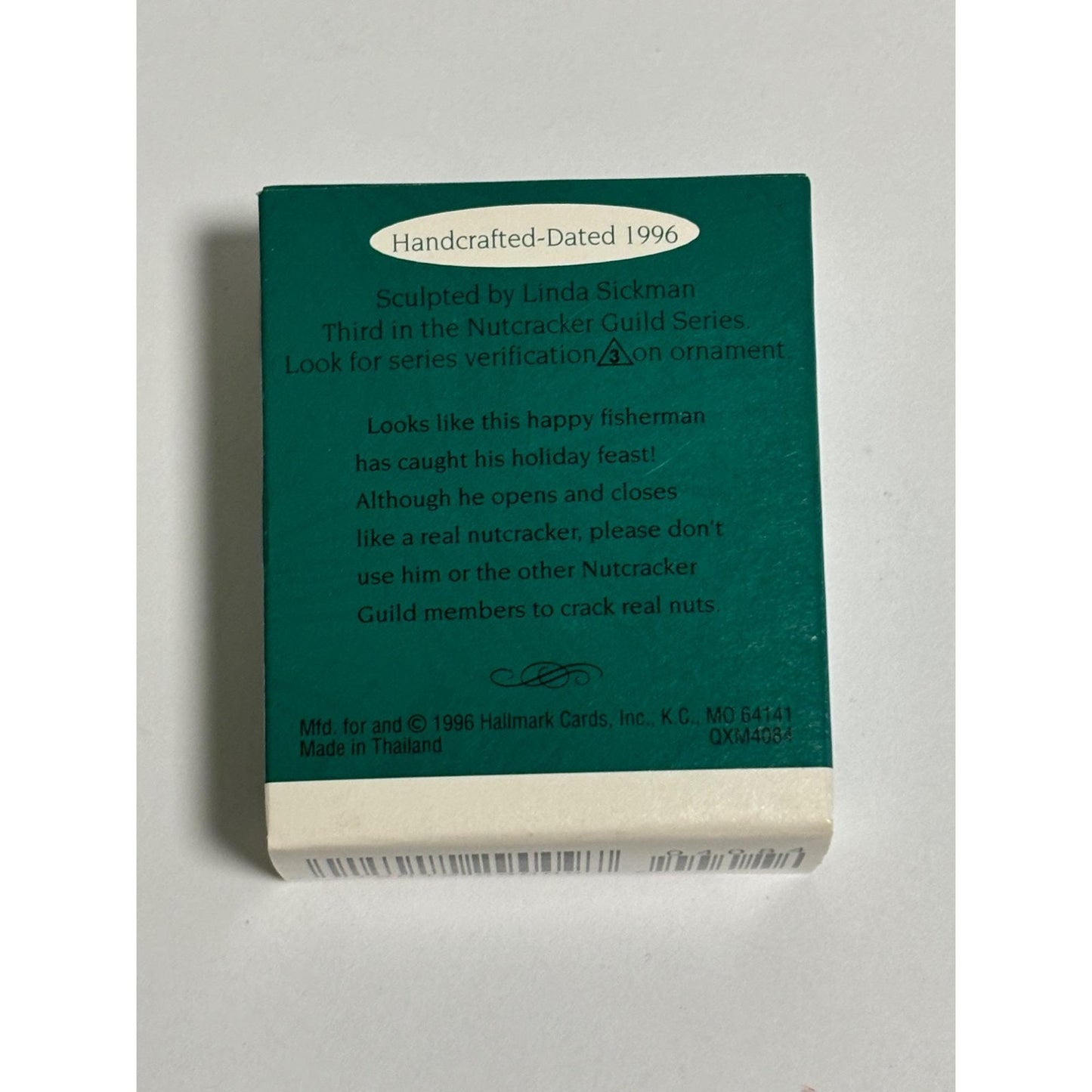 Hallmark Keepsake 1996 Nutcracker Guild Miniature Christmas Ornament Fisherman