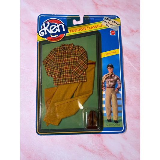 Barbie Mattel Ken Fashion Classics Country Flair #5820 Yellow Blue Pkg