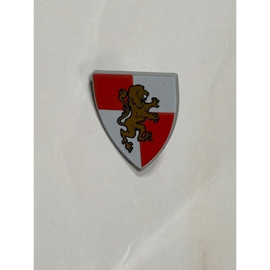 LEGO Triangular Shield Gold Lion Part 3846pb027 for sets 7188 7946 7950 7949