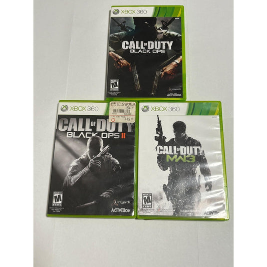 Lot Of 3 Xbox 360 Call of Duty Games Modern Warfare 3 MW3 Black Opps 1 & 2