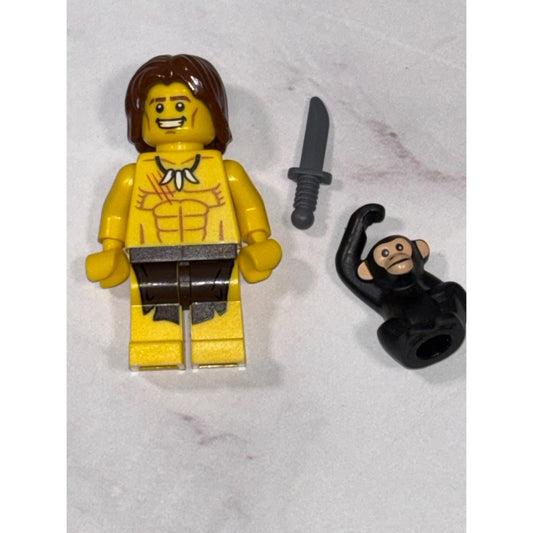 LEGO Series 7 Minifigure Minifig Jungle Boy with Monkey col106 col07-1 8831