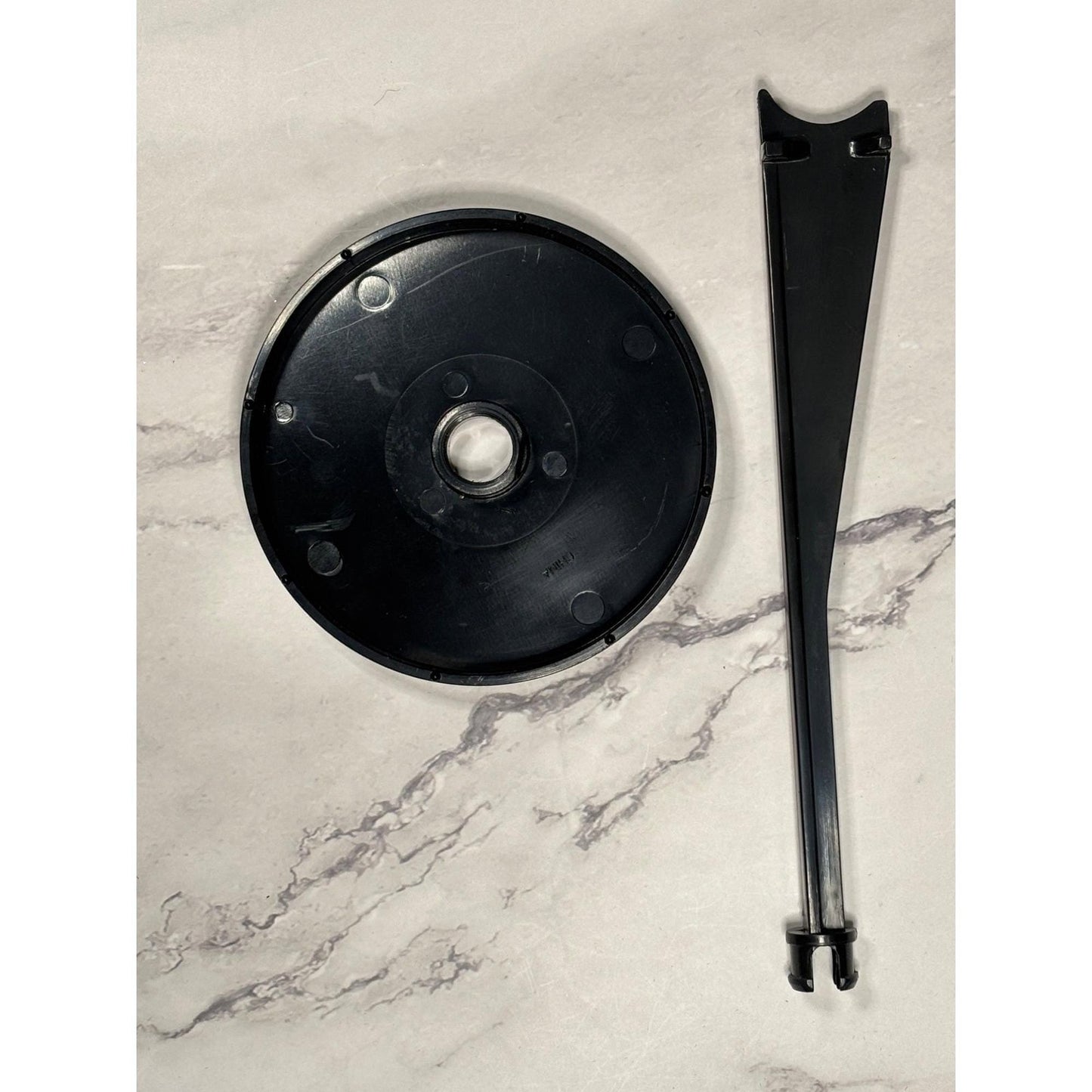 Vintage Black and Silver Barbie Doll Labeled Stand Pedestal