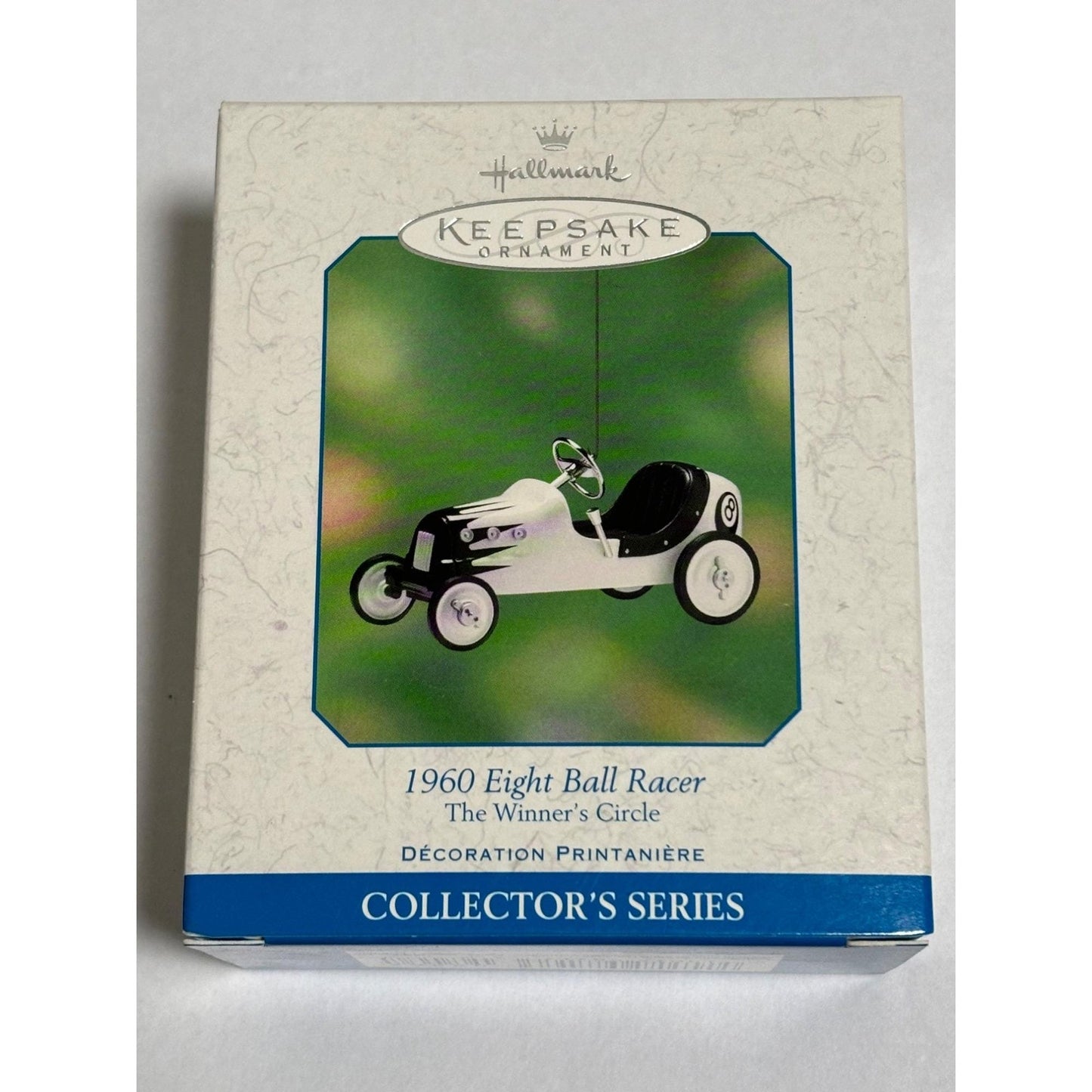 2001 Hallmark Ornament 1960 Eight Ball Racer Winners Circle Third in Series