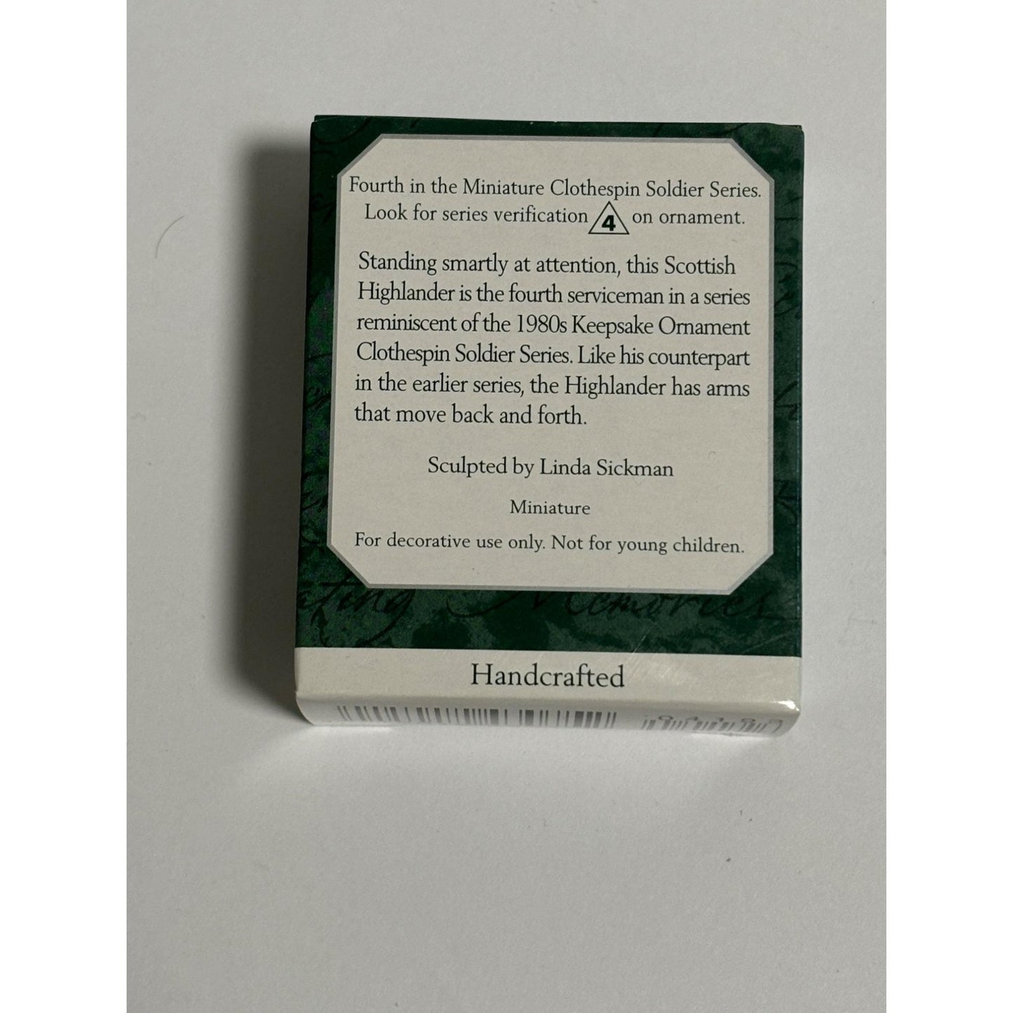 Clothespin Soldier Scottish Hallmark Miniature Christmas Ornament 4th in Series