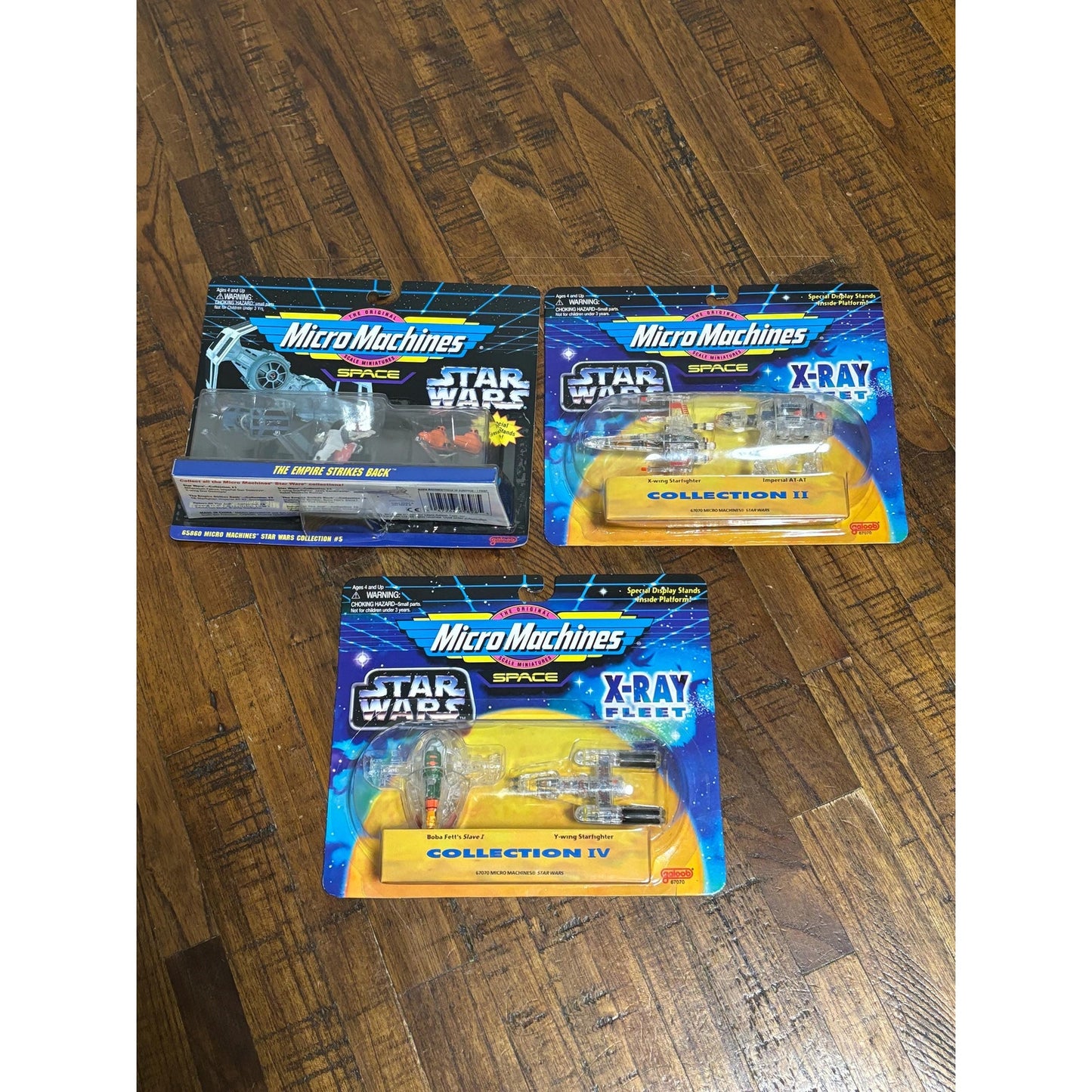 Lot of 3 Star Wars Micro Machines 2 X-ray Fleet Collection & Empire Strikes Back