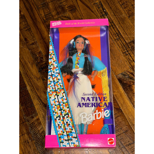 1993 Native American Barbie Doll 11609 Dolls Of The World Second Edition Mattel