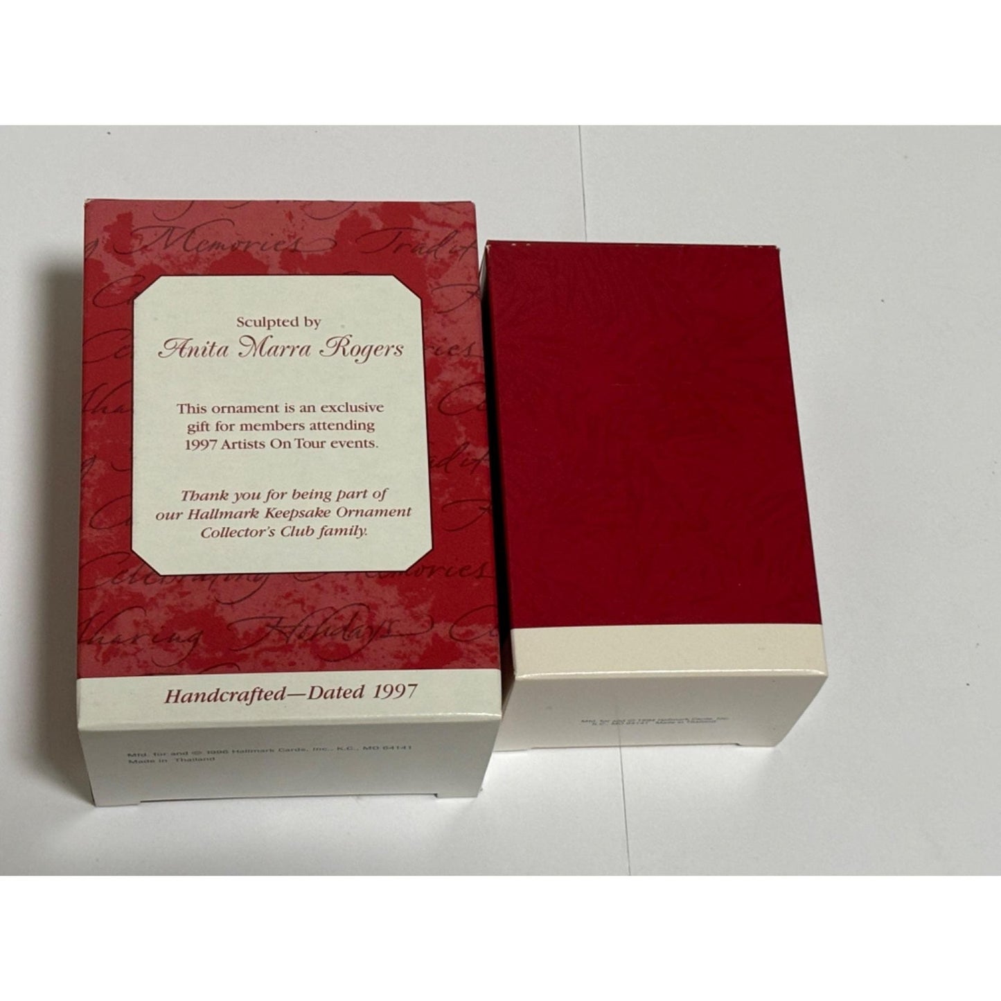 Lot of 2 Special Edition Tour Expo Ornaments 1997 Red Bird 1995 Cookie