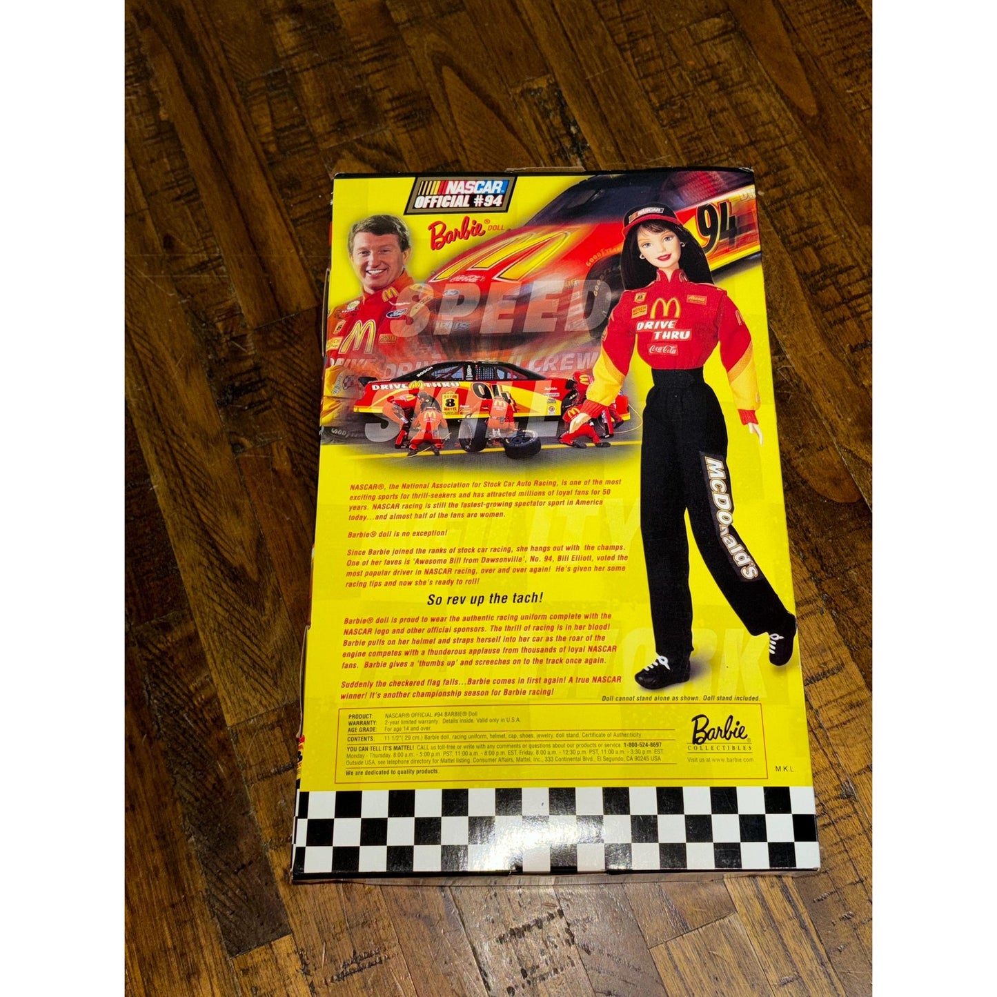 Lot of 2 NASCAR Barbie Dolls 50th anniversary 20442 & McDonald’s 22954