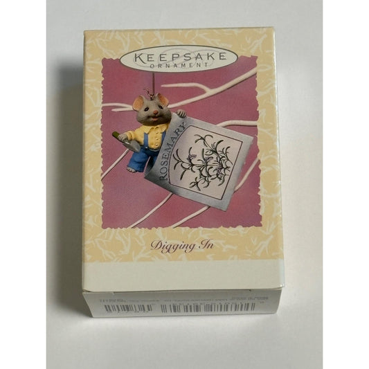Hallmark Keepsake Easter Digging In 1997 Spring Collection Mouse in Rosemary