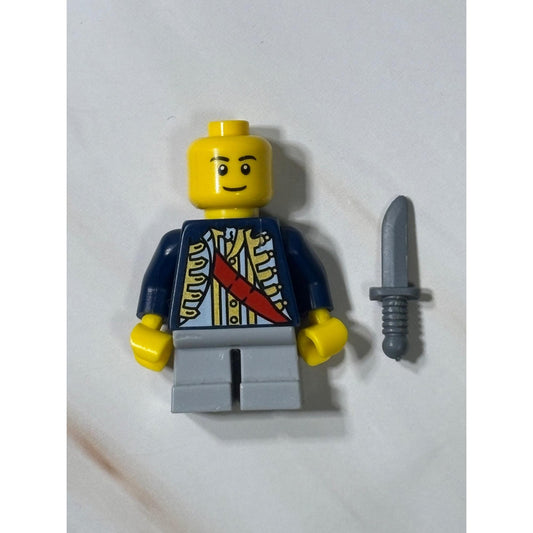 LEGO Castle Minifigure cas476a Red Sash Short Gray Legs from 9349 minifig