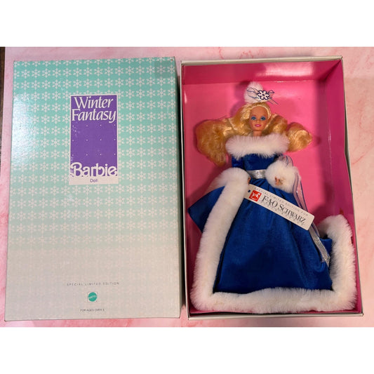 Winter Fantasy Barbie 5946 1990 FAO Schwarz Exclusive Limited Edition Mattel