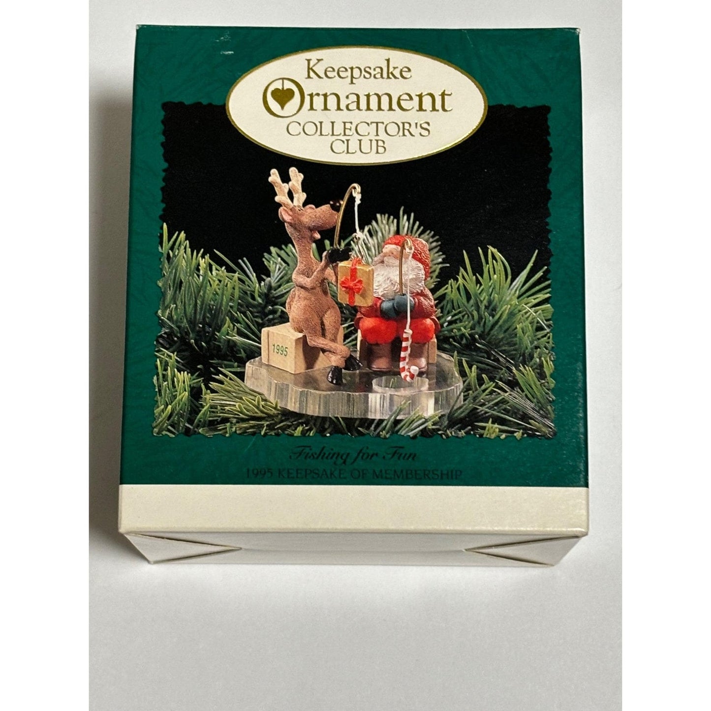 1995 Hallmark Keepsake Ornament Collector's Club Fishing For Fun Membership