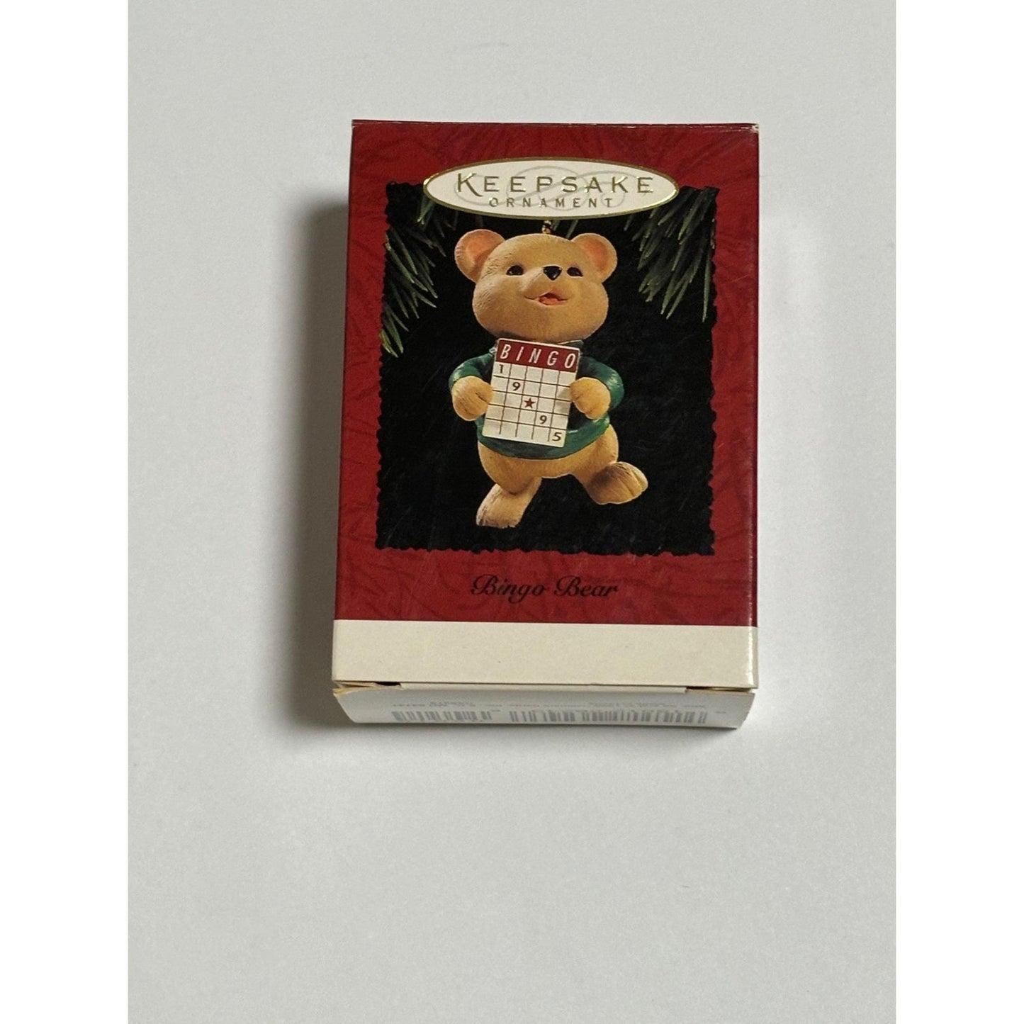 Vintage Hallmark Keepsake Ornament Bingo Bear 1995 Christmas