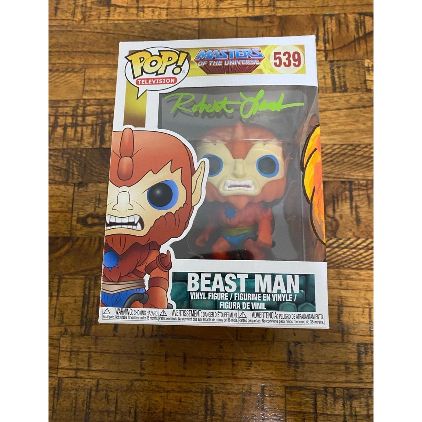 Funko Pop MOTU Masters Universe Beast Man 539 Signed Illustrated by Robert Lamb