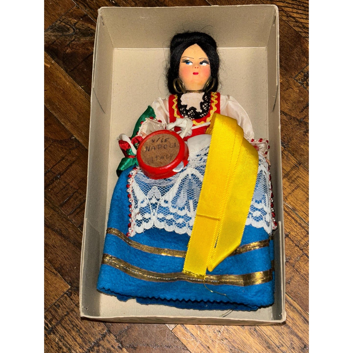 Vintage 1965 Capri Italy Doll Lela Creazioni -5 1/2” Italian Folk Costume Doll