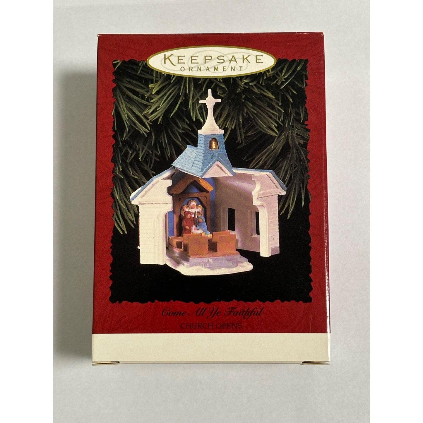 Vintage Hallmark Keepsake Ornament Come All Ye Faithful 1996 Church Opens