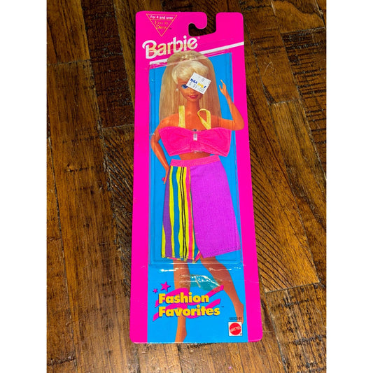 New Vintage Barbie Outfit 1995 Fashion Favorites Summer Dress Card Doll Clothes