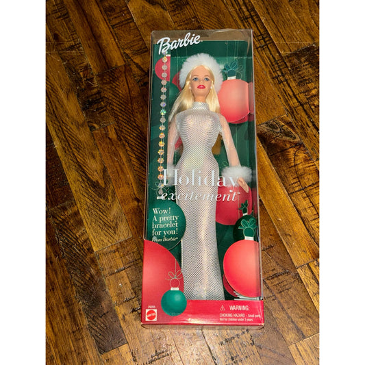 2001 Holiday Excitement Barbie Doll with Bracelet by Mattel 29203
