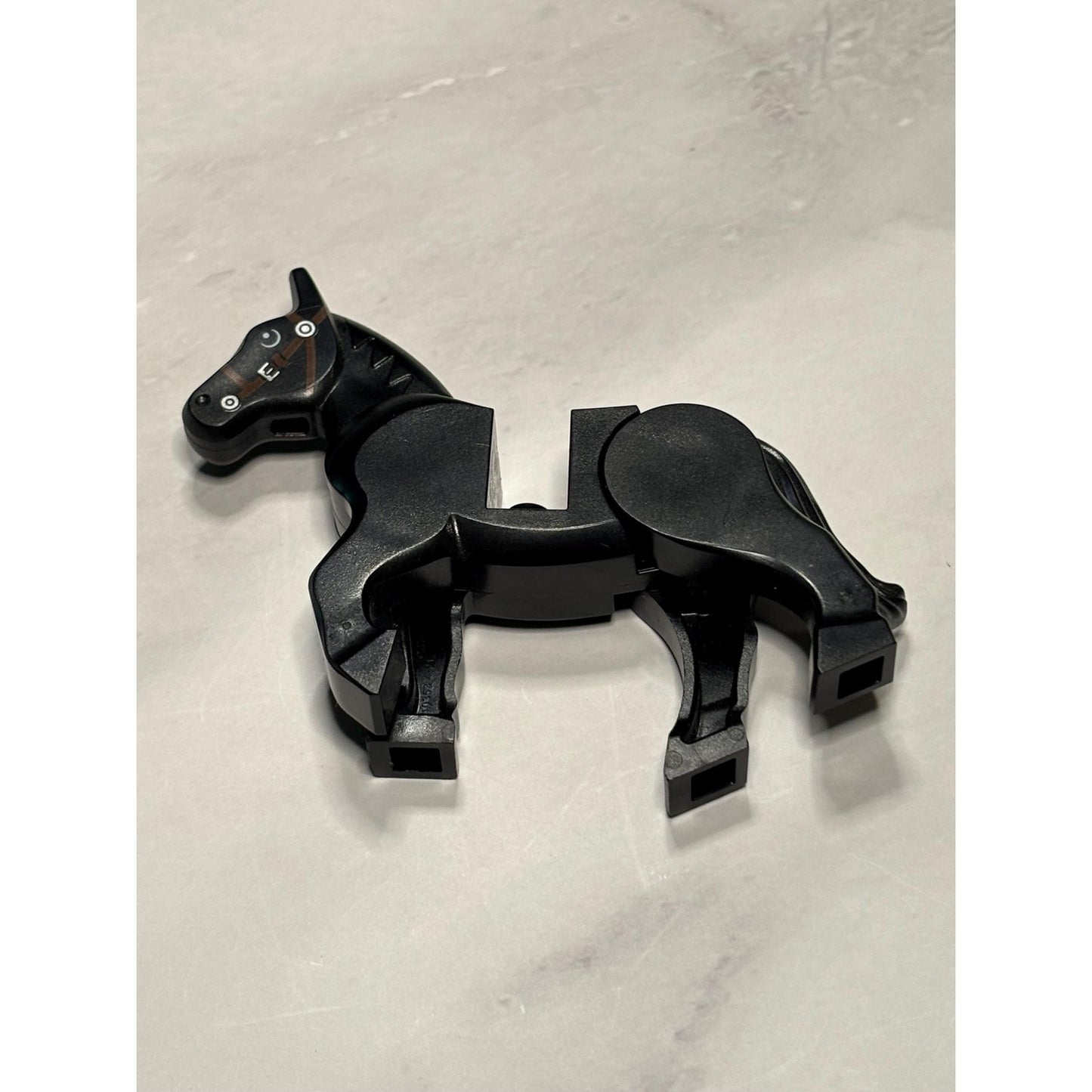 1x LEGO Horse Black Movable with Bridges Brown 79108 6037638 10352c01pb03