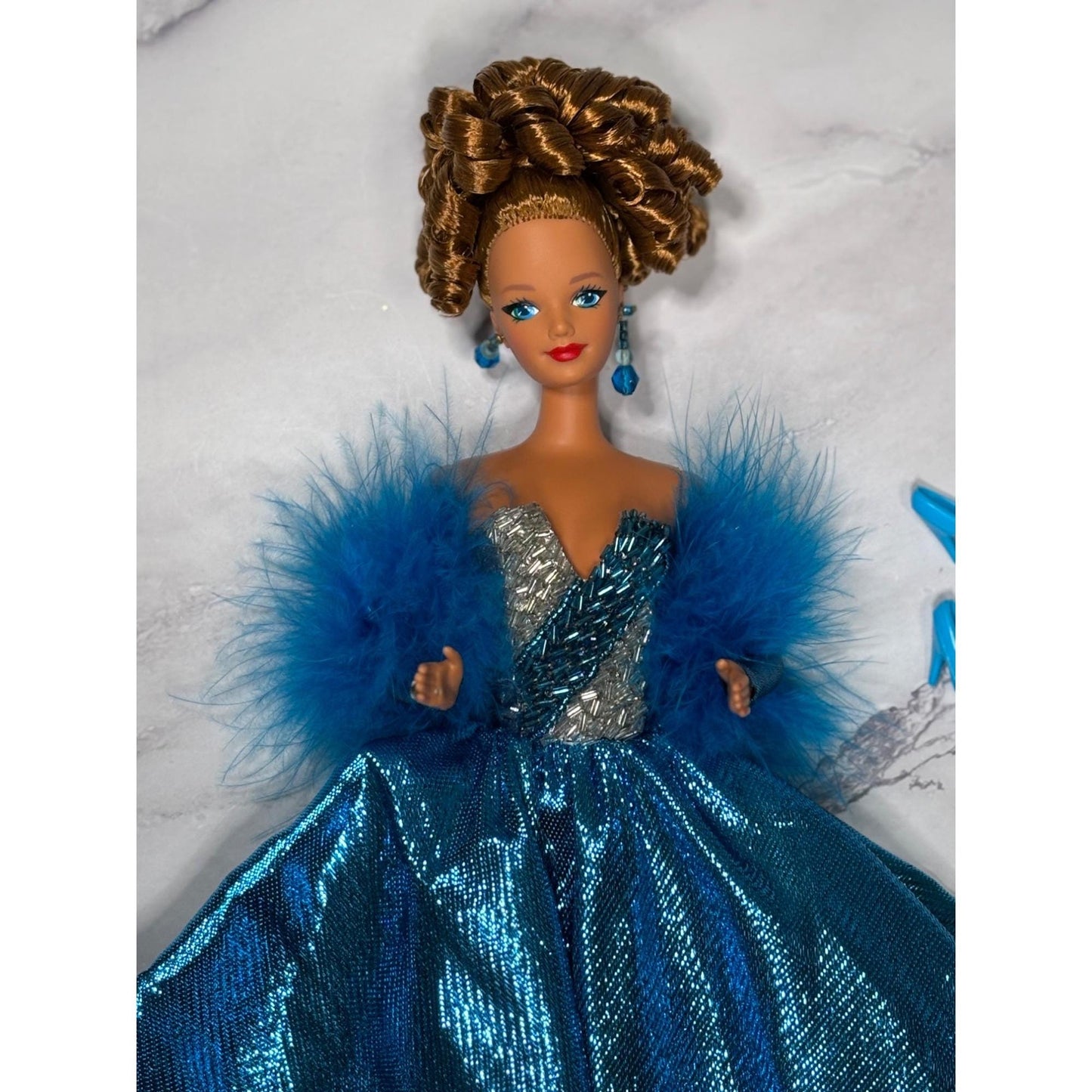 OOAK Barbie By Bruce A Nygren Custom Gown Hairdo Artist Designer Doll Blue