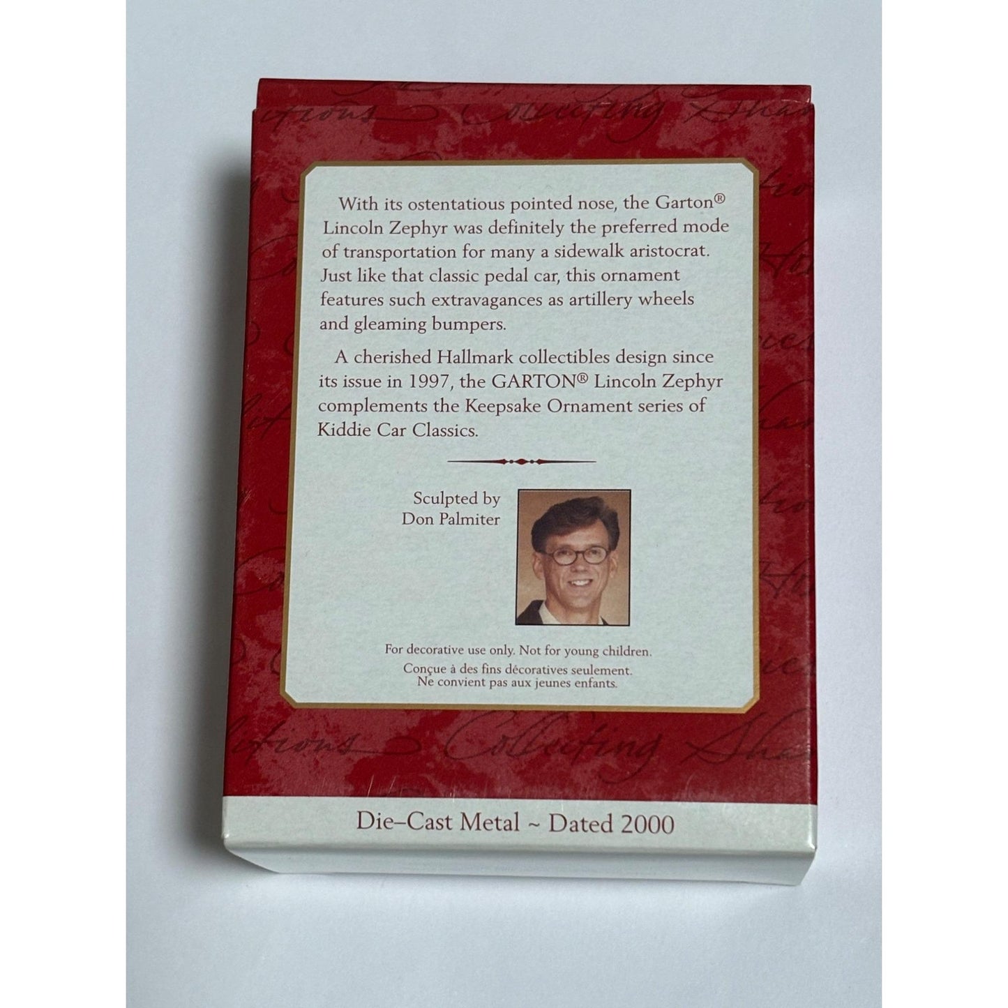 2000 Hallmark Club Edition Series Ornament DieCast 1938 Garton Lincoln Zephyr